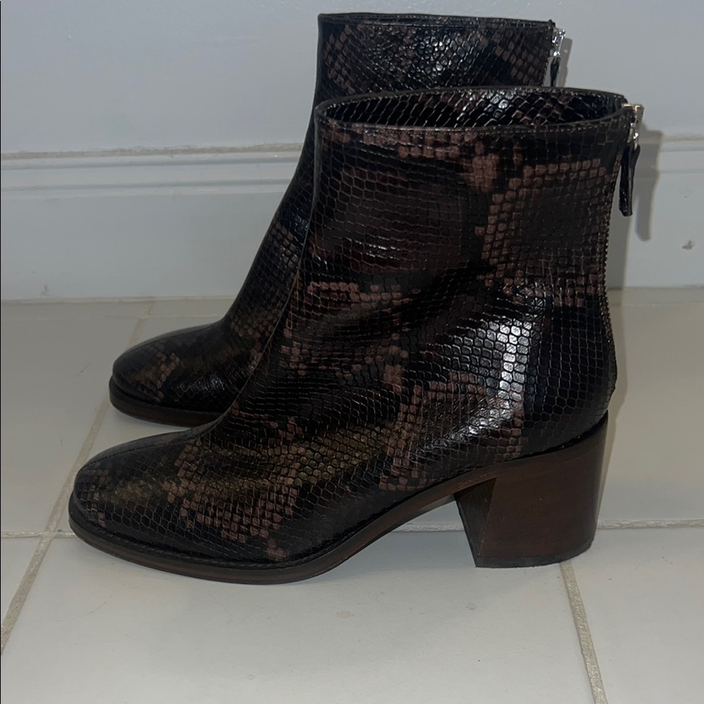Women's Snakeskin Ankle Boots